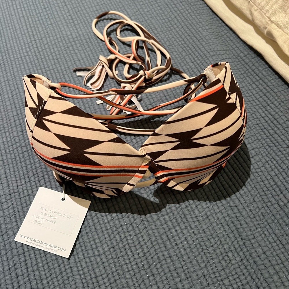 Acacia Swimwear bikini top in Native